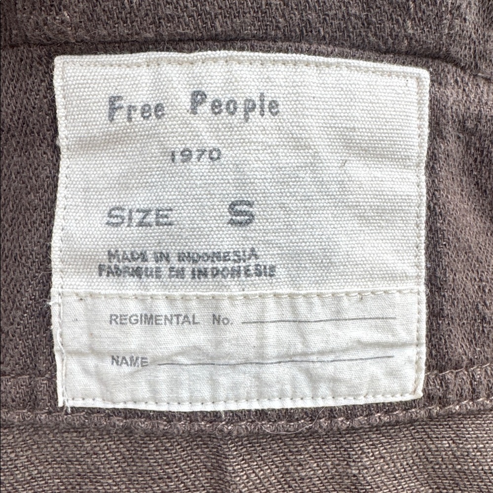 Free People Utility Jacket Faded Olive Brown Size S - Picture 11 of 14
